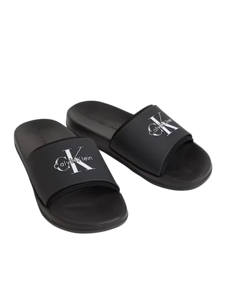 Calvin Klein Essentials Neoprene Logo Sliders Black