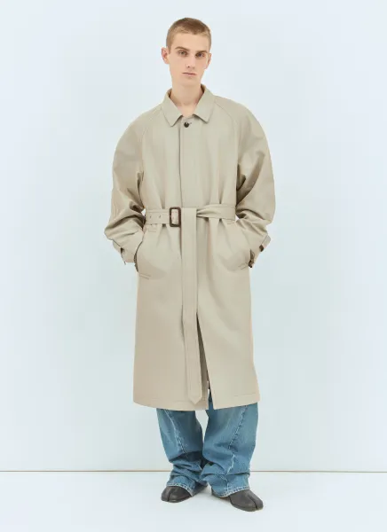 Raw Cuffs Trench Coat