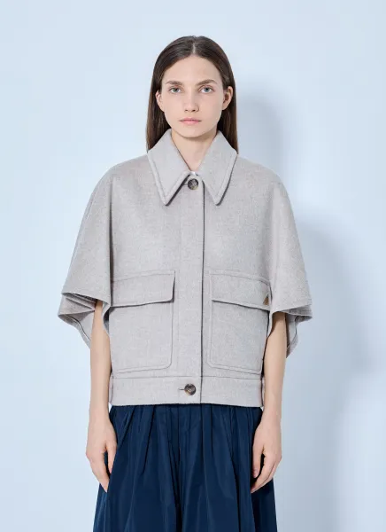 Max Mara Cape-Style Wool Jacket