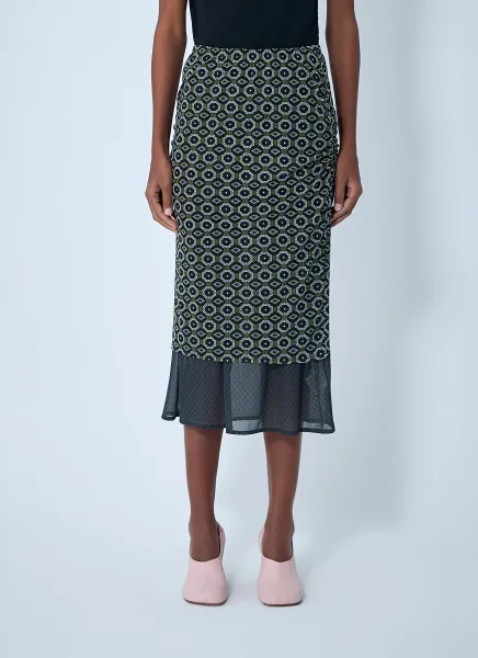 Mesh Midi Skirt