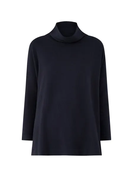 Cotton Blend High Neck Jumper