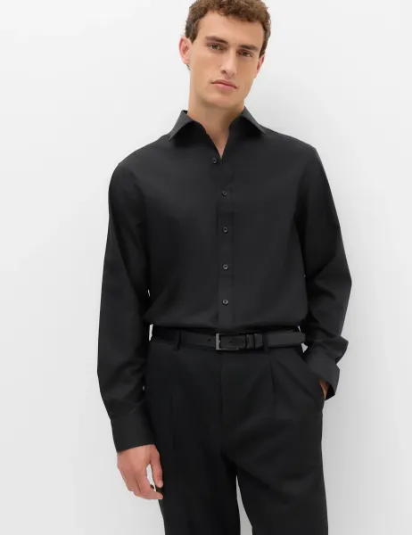 Marks & Spencer Regular Fit Ultimate Non Iron Cotton Shirt Black
