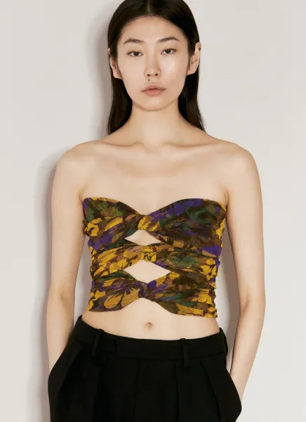 Twist Floral Bustier