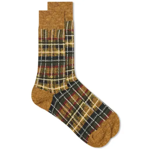 Wool Check Crew Sock