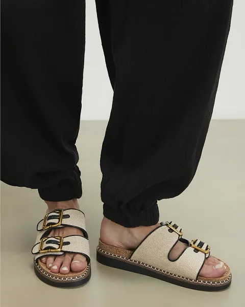 River Island Double Strap Footbed Sandals
