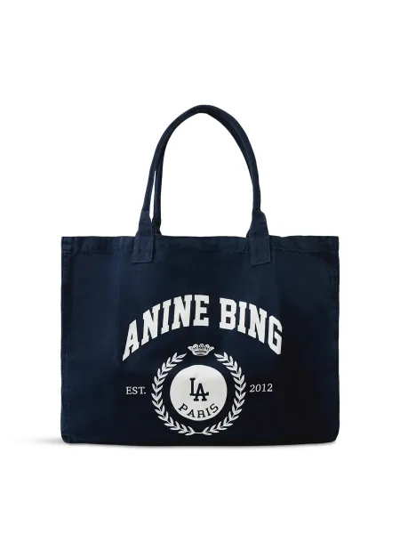 Anine Bing Cotton Leo Canvas Tote Bag
