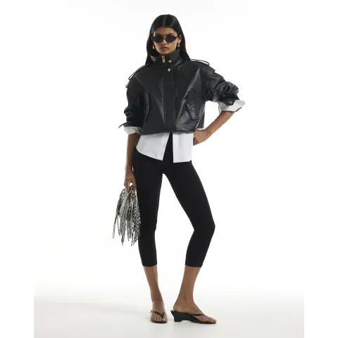 River Island Black Capri Leggings