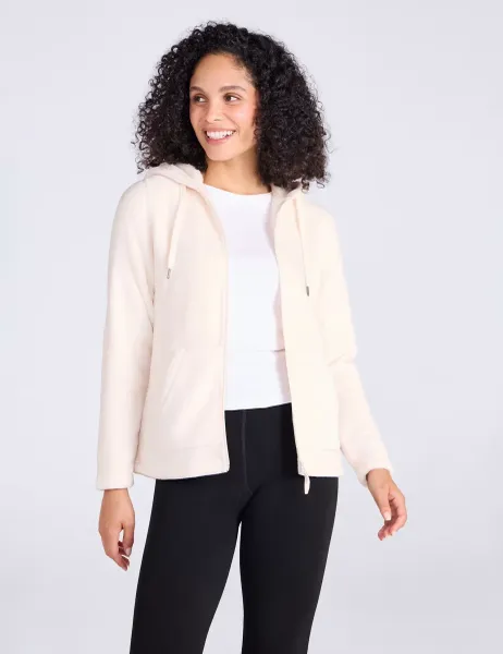 Mountain Warehouse Snaggle Fleece Zip Up Hoodie Cream