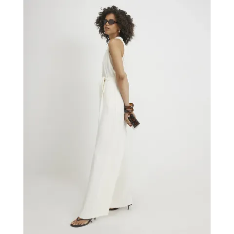 River Island 80S Wide Leg Jumpsuit