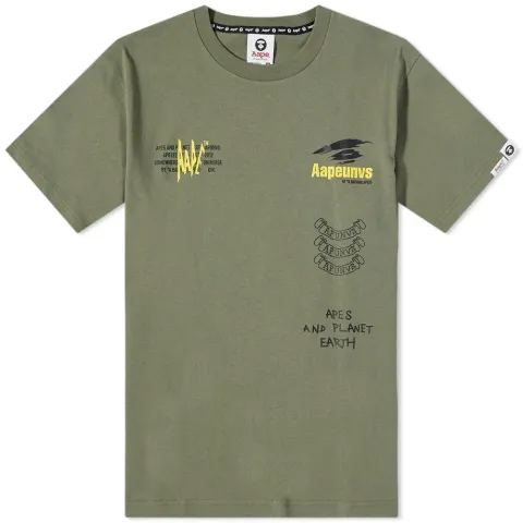 AAPE Mixed Camo Moon Face Tee