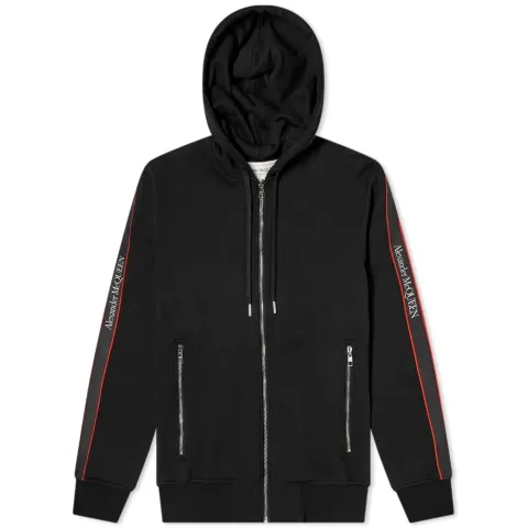 Taped Logo Zip Hoodie