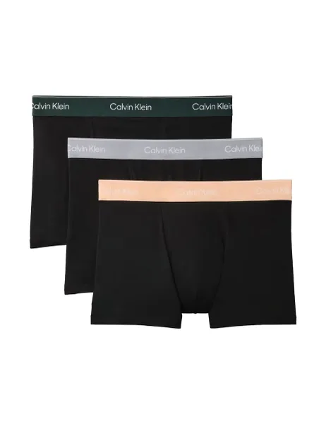 Calvin Klein 3 Pack Icon Cotton Stretch Trunks Black Mix