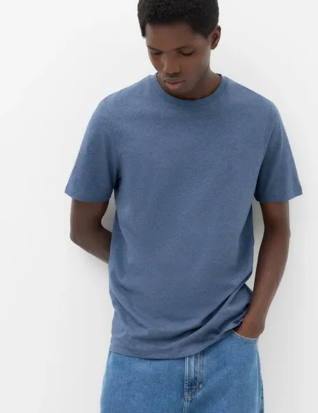 Marks & Spencer 3 Pack Pure Cotton Crew Neck T-Shirts Denim Mix