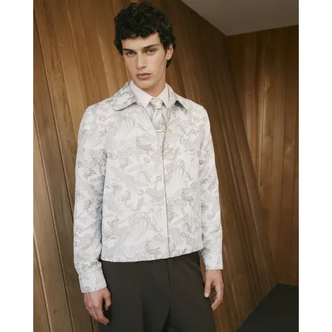 River Island Twisted Tailor Oriental Print Jacket