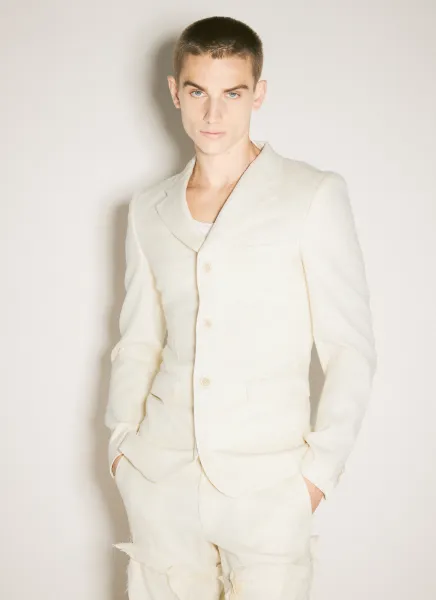 Single-Breasted Wool-Blend Blazer