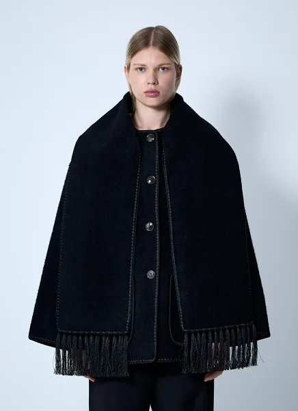 Embroidered Scarf Jacket