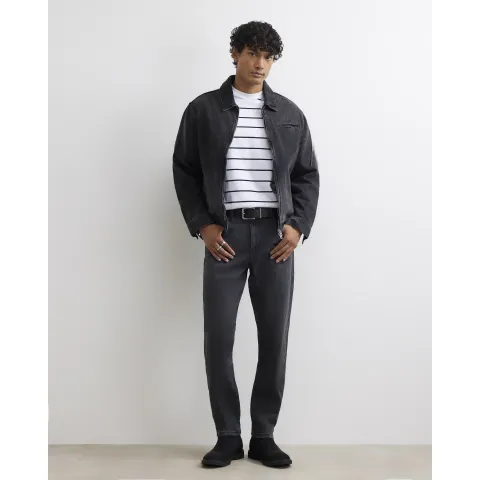 River Island Tapered Fit Washed Jeans