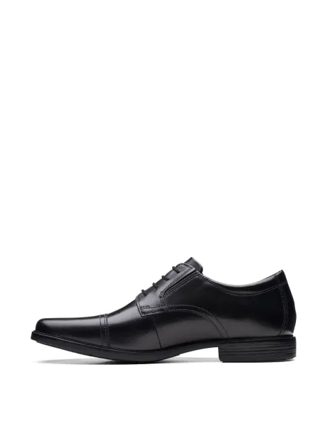 Clarks Wide Fit Leather Oxford Shoes Black