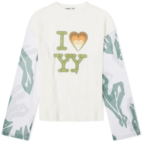 I Love YY Mesh Sleeve T-Shirt