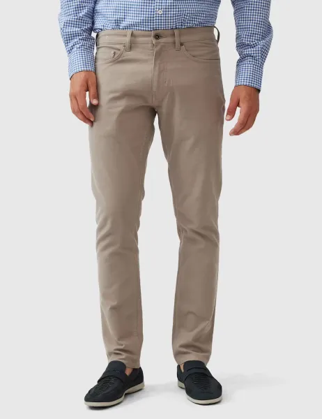 Rodd & Gunn Motion 2 Regular Fit 5 Pocket Jeans Stone