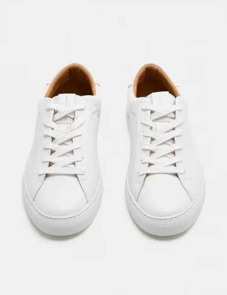 Autograph Leather Cupsole Trainers with Freshfeet White