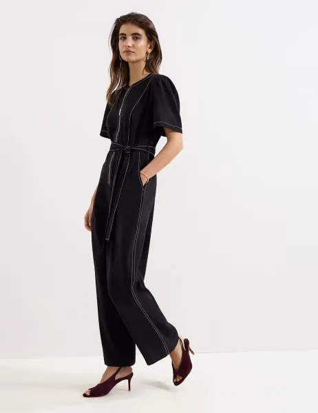 Phase Eight Belted Jumpsuit Black
