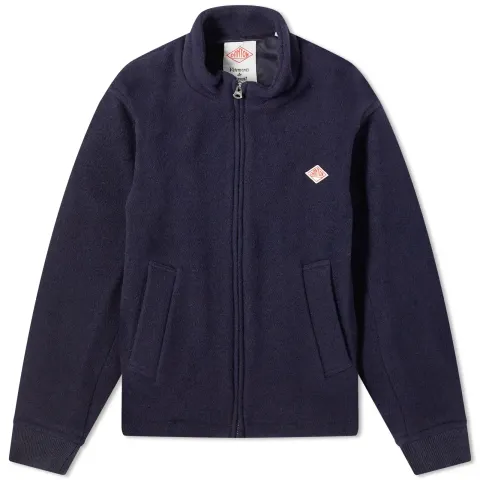 Wool Zip Stand Collar Jacket