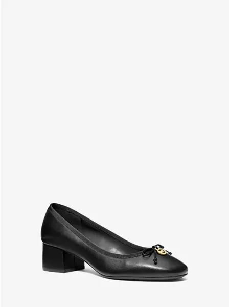 Piper Flex Leather Block Heel Pump