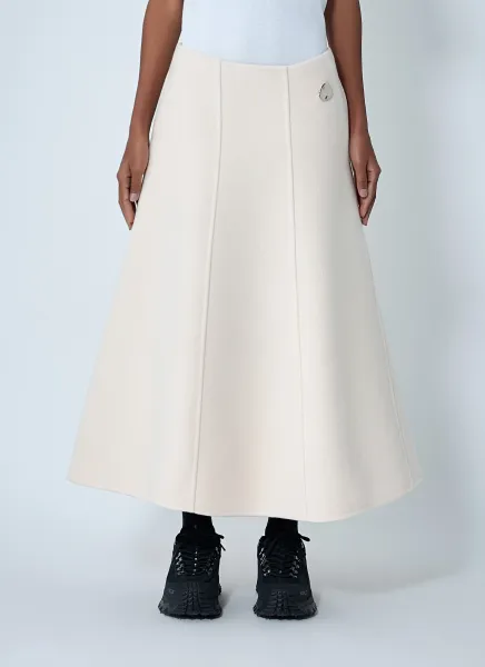 Panelled Wool-Blend Maxi Skirt