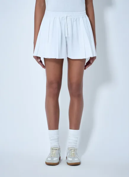 Pleated Skort with Elasticated Waistband
