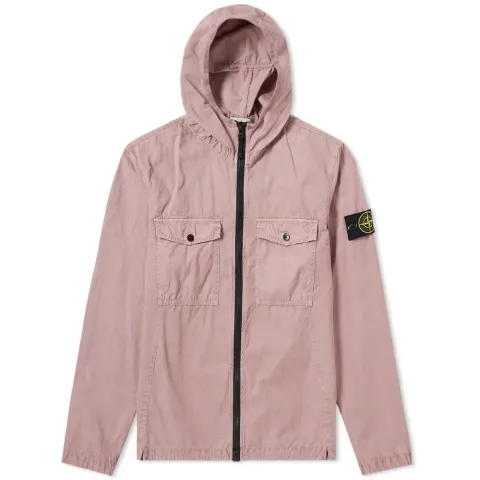 Garment Dyed Hooded Zip Shirt