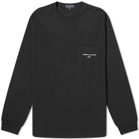 Comme Des Garçons Homme Long Sleeve Pocket Logo T-Shirt