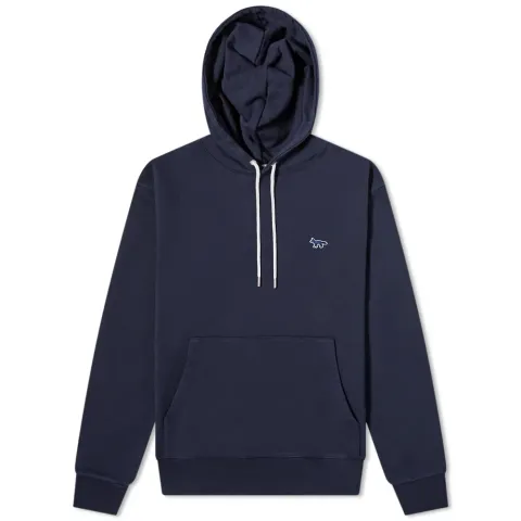 Maison Kitsuné Navy Fox Patch Classic Popover Hoodie
