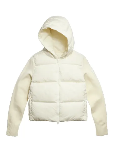 Women Hybridge Knit Hoodie Cottongrass