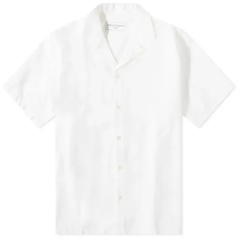 Officine Générale Eren Short Sleeve Cotton Lace Shirt