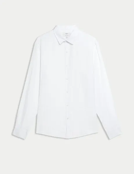Marks & Spencer Slim Fit Pure Linen Shirt White
