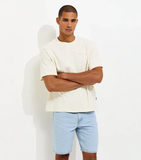 Men's Light Blue Denim Shorts