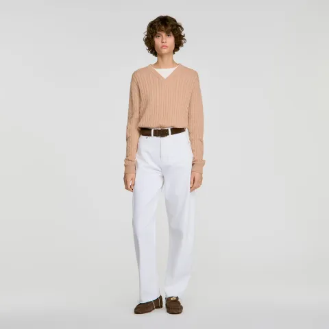2-in-1 cable knit jumper