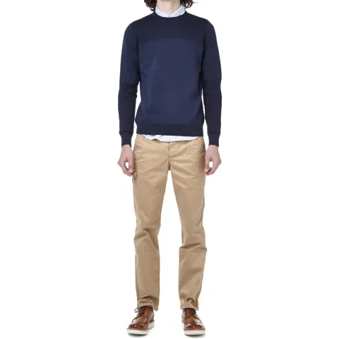 Multi-Stitch Crew Neck