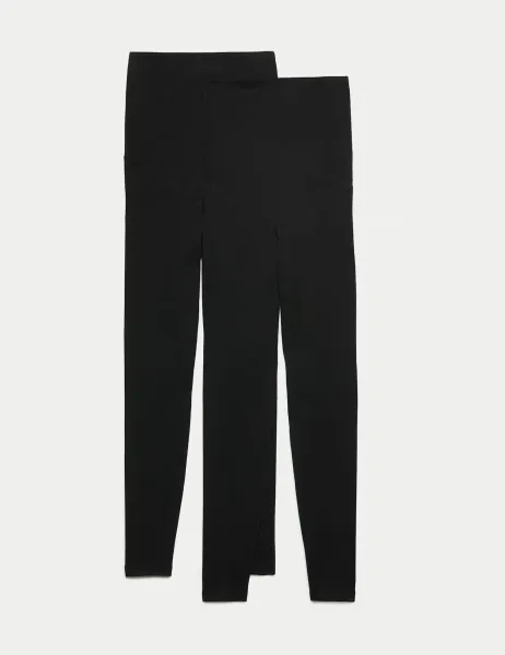 Marks & Spencer Maternity 2 Pack Over Bump Leggings Black