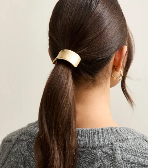 Gold Tone Dome Ponio Hair Band