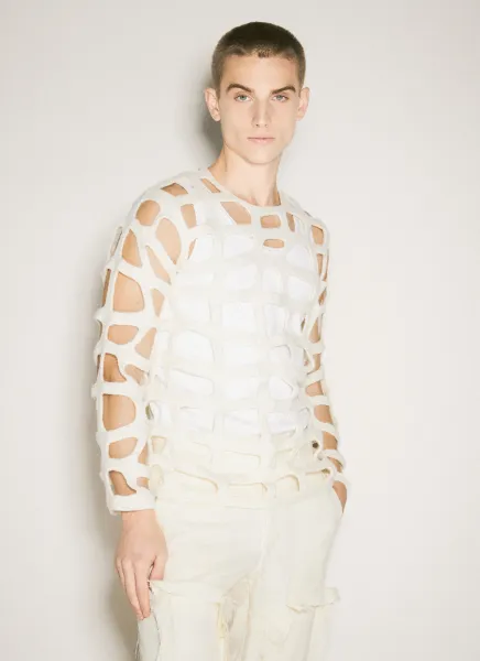 Perforated Wool Sweater