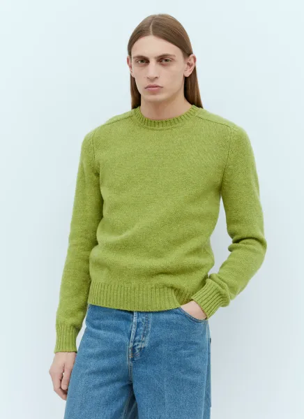 Logo Embroidery Wool Sweater