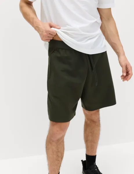 Goodmove Performance Jersey 9 inch Shorts Dark Khaki