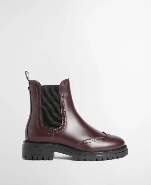 Fawne Patent Leather Chelsea Boots