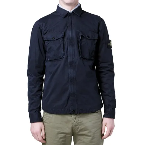 Garment Dyed Old Effect Zipped Jacket