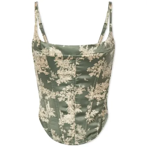 Moss Toile Printed Corset