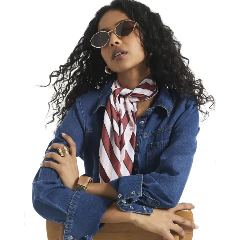 River Island Striped Satin Scarf