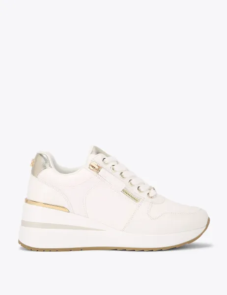 Carvela High Rise Platform Trainers White