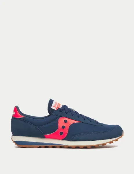 Saucony Trainer 80 Regular Fit Leather Trainers Navy Mix